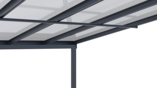 alumínium pergola LANITPLAST WALL 43 antracit + opal PC LG2124