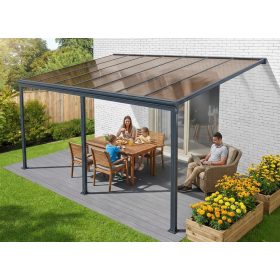   alumínium pergola LANITPLAST WALL 53 antracit + bronz PC LG2128