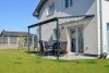 LanitPlast WALL 53 Alumínium pergola a falhoz, méretek 4,96 x 3 m, antracit színű, tető - polikarbonát bronz 6 mm