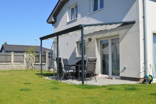 alumínium pergola LANITPLAST WALL 53 antracit + opal PC LG2130