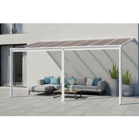   alumínium pergola LANITPLAST WALL 53 fehér + bronz PC LG2131