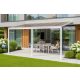 alumínium pergola LANITPLAST WALL 53 fehér + bronz PC LG2131