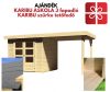 KARIBU ASKOLA 3 fából készült kerti ház 240cm előtetővel + ajándék padló + tetőfedő anyag