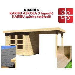   KARIBU ASKOLA 3 fából készült kerti ház 240cm előtetővel + ajándék padló + tetőfedő anyag