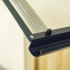 LanitPlast ARCUS ALU bejárati tető antracit, szélesség 1600 x mélység 900 mm, átlátszó polikarbonát kamra 4,5 mm
