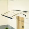 LanitPlast OLOR, ALU bejárati előtető, antracit szín, szélesség 1600 x mélység 870 mm, átlátszó plexiüveg 4 mm 160/87 antracit