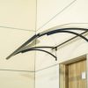 LanitPlast OLOR, ALU bejárati előtető, antracit szín, szélesség 1600 x mélység 870 mm, átlátszó plexiüveg 4 mm 160/87 antracit