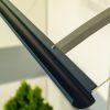 LanitPlast OLOR, ALU bejárati előtető, antracit szín, szélesség 1600 x mélység 870 mm, átlátszó plexiüveg 4 mm 160/87 antracit