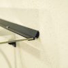 LanitPlast OLOR, ALU bejárati előtető, antracit szín, szélesség 1600 x mélység 870 mm, átlátszó plexiüveg 4 mm 160/87 antracit