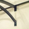 LanitPlast OLOR, ALU bejárati előtető, antracit szín, szélesség 1600 x mélység 870 mm, átlátszó plexiüveg 4 mm 160/87 antracit