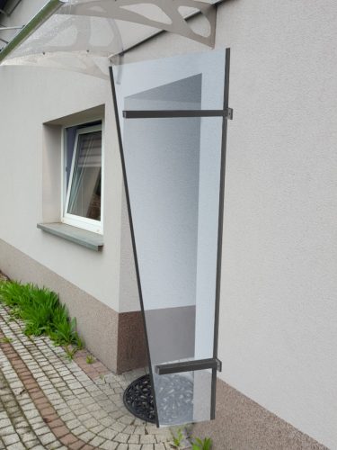 Lanitplast univerzális oldalfal előtetőhöz antracit / PLEXI