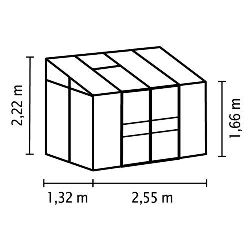 üvegház VITAVIA IDA 3300 PC 6 mm ezüst színű LG222