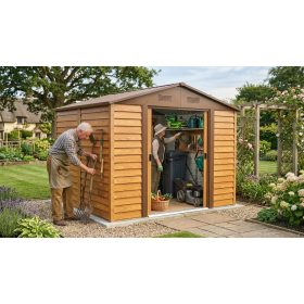 fém kerti ház LANITPLAST MAXTORE WOOD 1112 LG2303