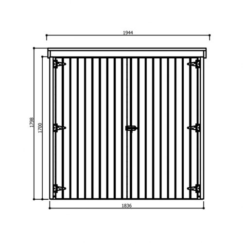 fából készült kerti ház SOLID DEBORA 2 - 90 x 183 cm (S8582-1) LG2392