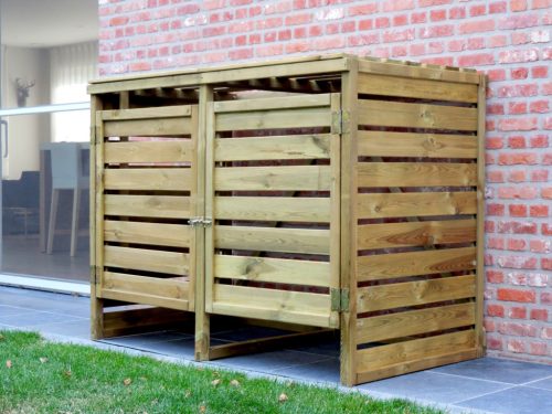 Fából készült tárolódoboz a hulladéktartály fedésére LANITPLAST S754