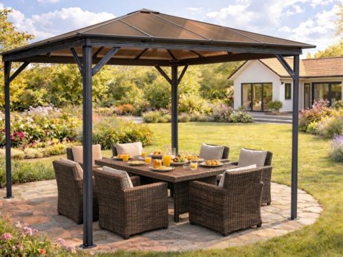 kerti pavilon LANITPLAST 33 antracit + bronz PC LG2454