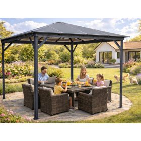 kerti pavilon LANITPLAST 33 antracit + átlátszó PC LG2468
