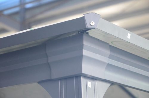 kerti pavilon LANITPLAST 33 antracit + átlátszó PC LG2468