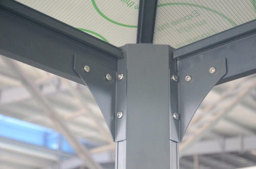 kerti pavilon LANITPLAST 43 antracit + átlátszó PC LG2470