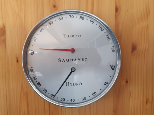Szauna hőmérő és higrométer 16 cm átmérő