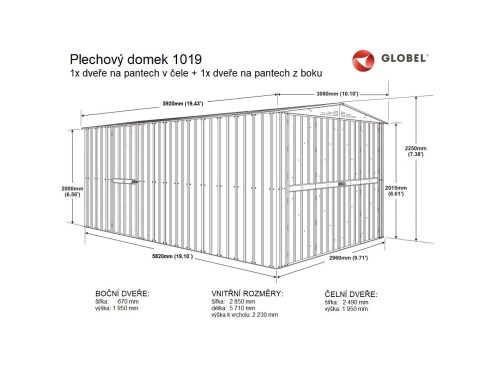 fém kerti ház GLOBEL 1019 ANTRACIT LG2531
