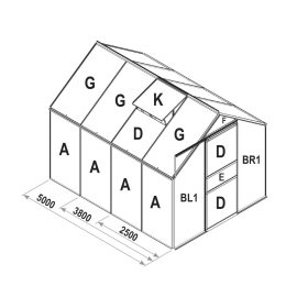   tartalék üveg az üvegházhoz VITAVIA TARGET 2500 PC 4 mm LG2532