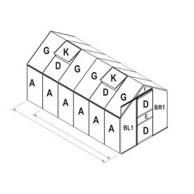   tartalék üveg az üvegházhoz VITAVIA TARGET 6200 PC 4 mm LG2533