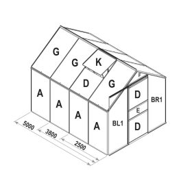  tartalék üveg az üvegházhoz VITAVIA TARGET 3800 PC 4 mm LG2534