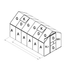   tartalék üveg az üvegházhoz VITAVIA TARGET 7500 PC 4 mm LG2536