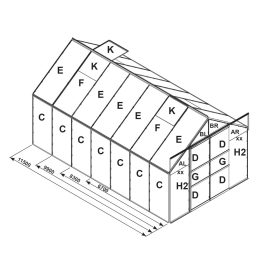   tartalék üveg az üvegházhoz VITAVIA URANUS 6700 PC 4 mm LG2537