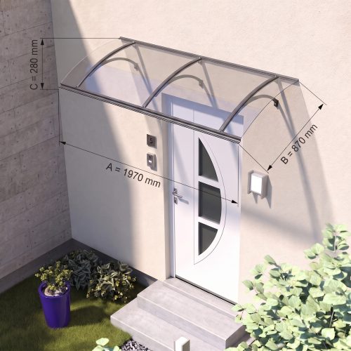 bejárati előtető LANITPLAST OLOR XL 197/85 antracit LG2578