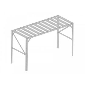   alumínium állvány LANITPLAST 130x50 cm 1 db polccal ezüst GSB1