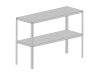 acél állvány LANITPLAST 115x40 cm 2 db polccal ezüst GSD2 LG2640