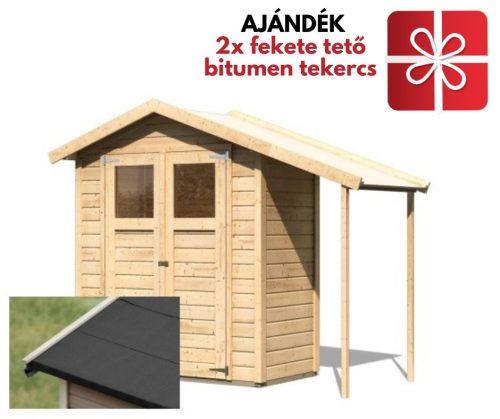 KARIBU DANA fából készült kerti ház + Ajándék fekete tetőfedés