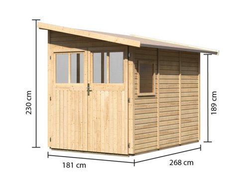 fából készült kerti ház KARIBU WANDLITZ 3 (55256) natur LG2729