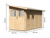 fából készült kerti ház KARIBU WANDLITZ 4 (55257) natur LG2730