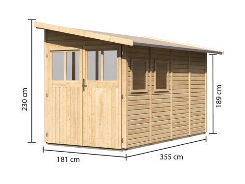 fából készült kerti ház KARIBU WANDLITZ 4 (55257) natur LG2730