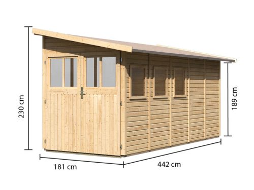fából készült kerti ház KARIBU WANDLITZ 5 (55258) natur LG2731