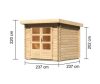 fából készült kerti ház KARIBU BASTRUP 2 (73283) natur LG2805