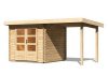 fából készült kerti ház KARIBU BASTRUP 2 + egy menedéket 200 cm (73290) natur LG2806