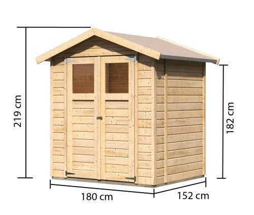 fából készült kerti ház KARIBU DAHME 2 (42560) natur LG2947