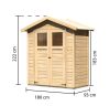 fából készült kerti ház KARIBU DAHME 0 (45278) natur LG3069