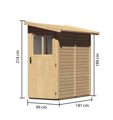 fából készült kerti ház KARIBU GÖRLITZ (38746) natur LG3070