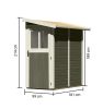 fából készült kerti ház KARIBU GÖRLITZ (38747) terragrau LG3071