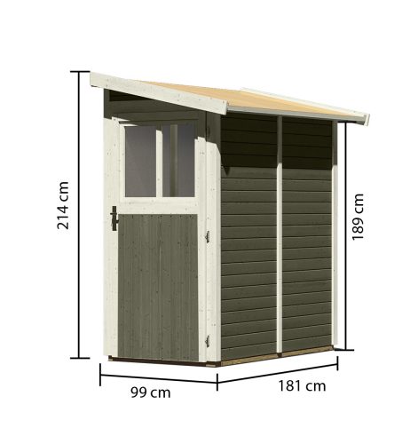 fából készült kerti ház KARIBU GÖRLITZ (38747) terragrau LG3071