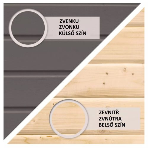 fából készült kerti ház KARIBU GÖRLITZ (38747) terragrau LG3071