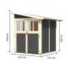 fából készült kerti ház KARIBU WANDLITZ 2 (73072) terragrau LG3073