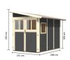 fából készült kerti ház KARIBU WANDLITZ 3 (73073) terragrau LG3090