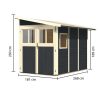 fából készült kerti ház KARIBU WANDLITZ 3 (38749) antracit LG3091