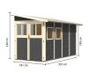 fából készült kerti ház KARIBU WANDLITZ 4 (73074) terragrau LG3092